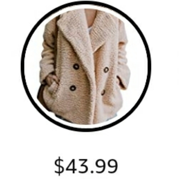 Womens Fleece Open Front Coat - Picture 5 of 11